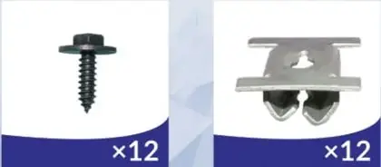 Szezonális akció Opel motorvédő alsó burkolat rögzítő készlet 24 db-os, 90201